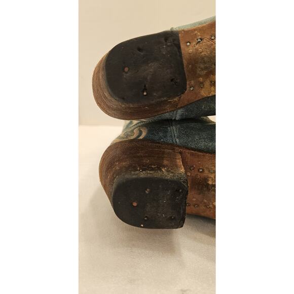 Corral Women's Turquoise Blue Cortez Cowboy Snip Toe Boots Style R1973 Sz‎ 7.5 M - Picture 15 of 16